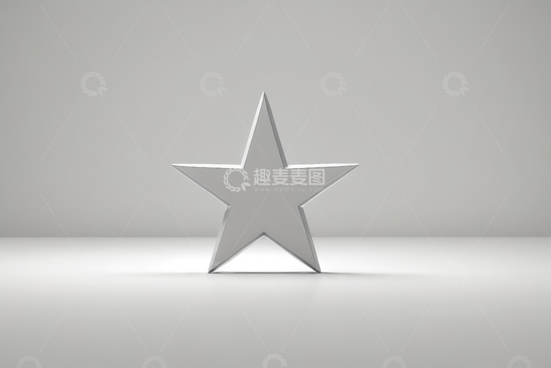 高清大图下载【趣麦麦图】立体五角星图标展示