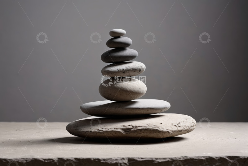 高清大图下载【趣麦麦图】堆叠石头平衡特写素材