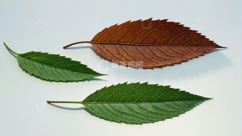 高清大图下载【趣麦麦图】不同颜色叶片特写素材