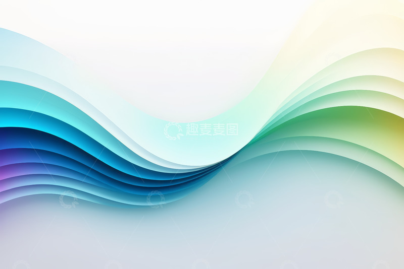高清大图下载【趣麦麦图】渐变色彩波浪背景图