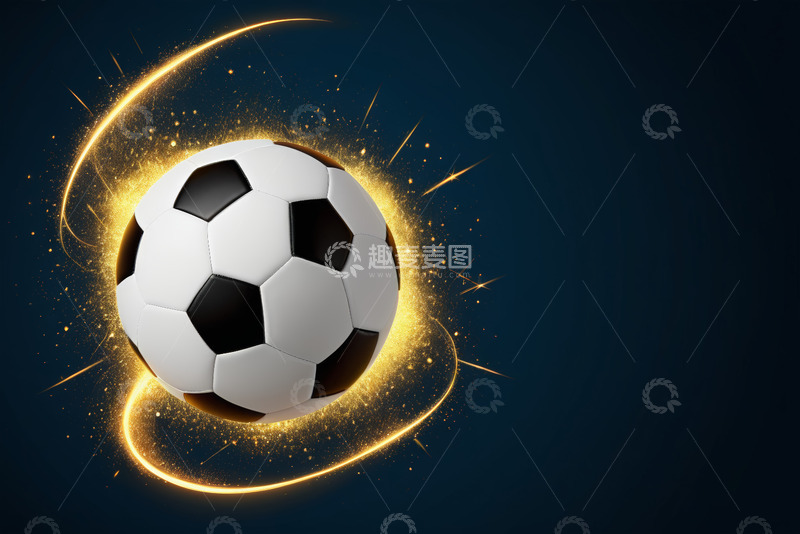 高清大图下载【趣麦麦图】闪耀特效足球素材