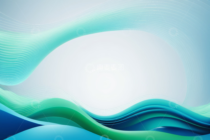 高清大图下载【趣麦麦图】蓝色抽象线条背景素材