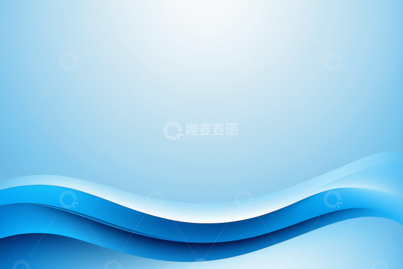 高清大图下载【趣麦麦图】蓝色抽象波浪背景素材