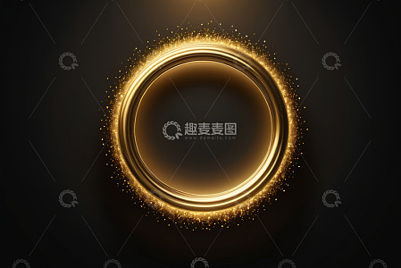 金色发光圆环背景素材