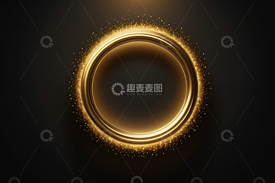 金色发光圆环背景素材