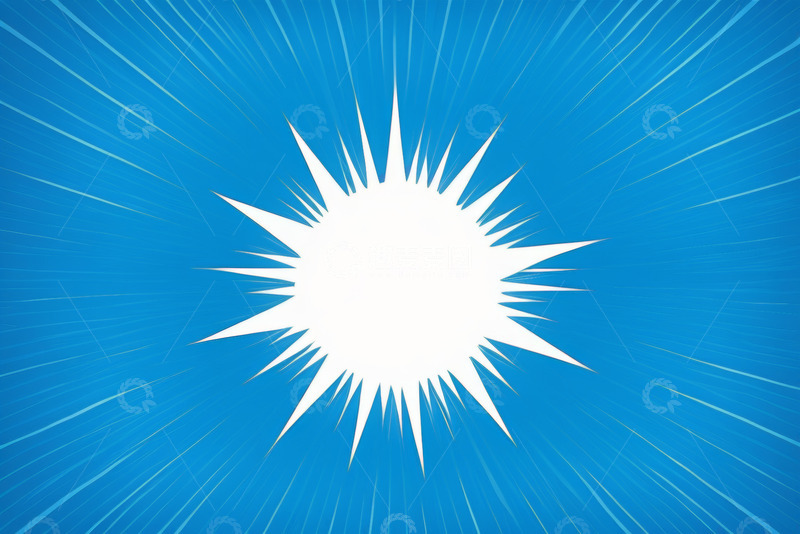 高清大图下载【趣麦麦图】蓝色背景白色放射图形