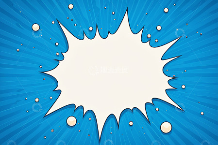 蓝色卡通爆炸效果背景