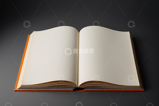 翻开的空白书籍