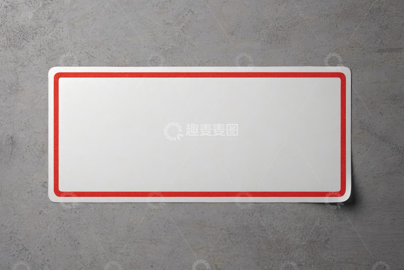 高清大图下载【趣麦麦图】灰色背景红框白色空白标识牌