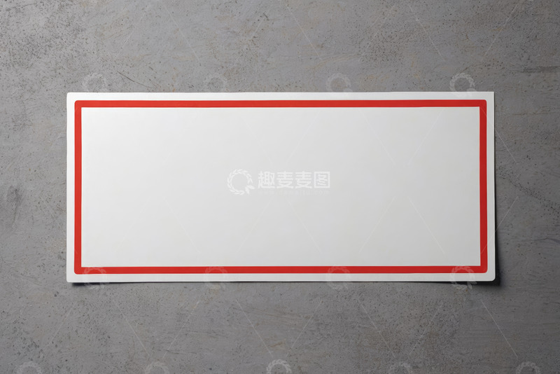 高清大图下载【趣麦麦图】灰色背景白色带红框空白标牌