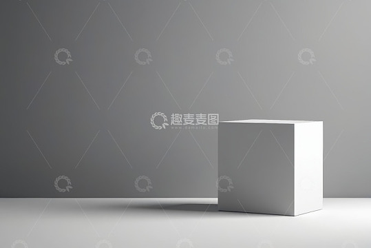 白色立方体产品展示背景