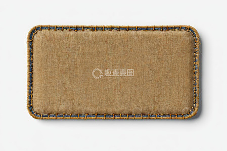 棕色布质补丁素材