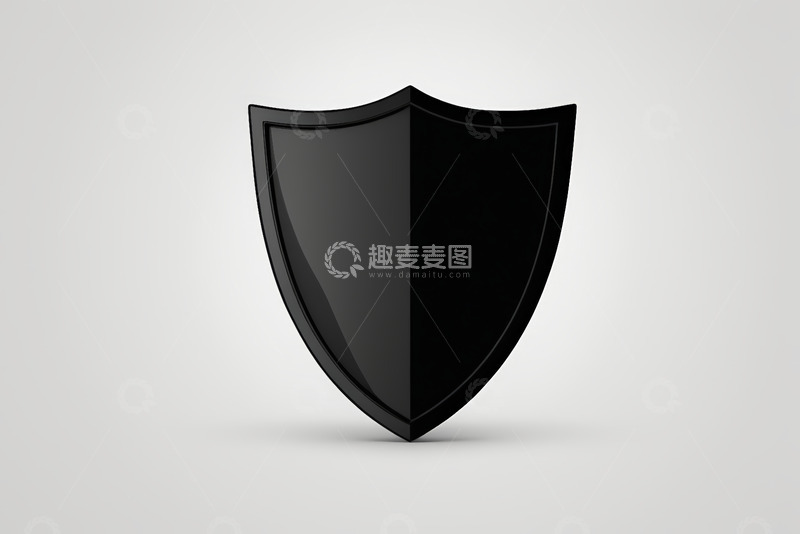 高清大图下载【趣麦麦图】黑色盾牌图标素材