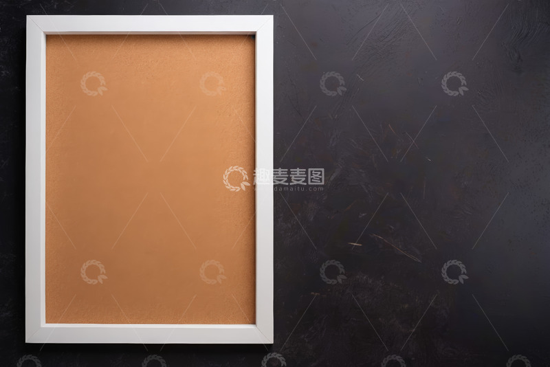 高清大图下载【趣麦麦图】白色相框配深色背景素材