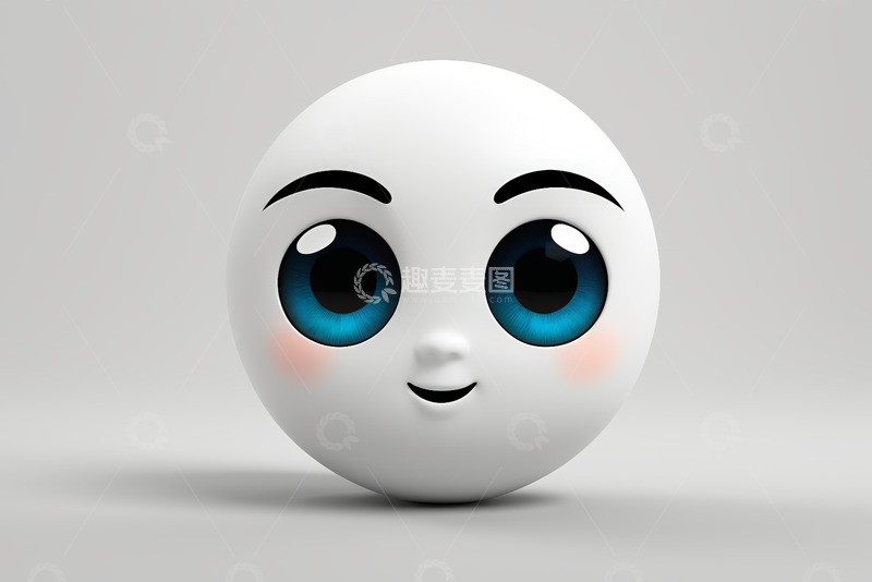 高清大图下载【趣麦麦图】3D卡通表情球体