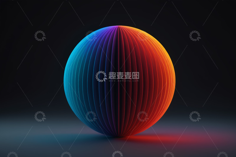 高清大图下载【趣麦麦图】彩色渐变球体设计素材