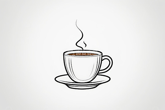手绘咖啡杯插画
