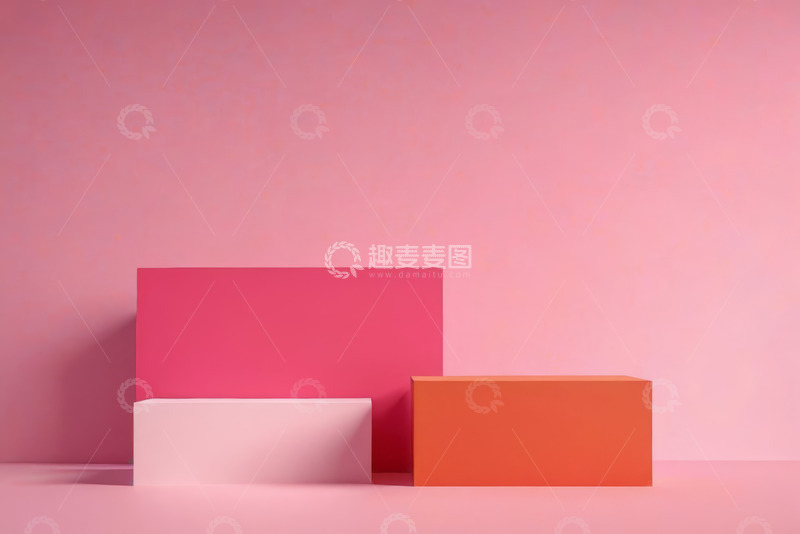 高清大图下载【趣麦麦图】多彩几何形状展示台