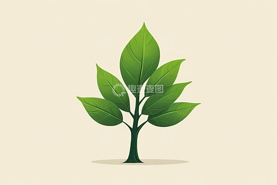 绿色动画植物小树