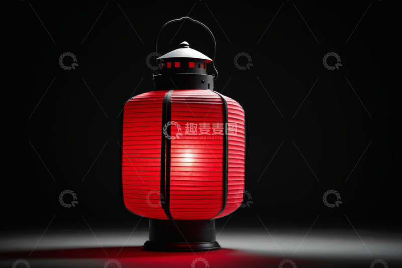 高清大图下载【趣麦麦图】红色中国风灯笼特写