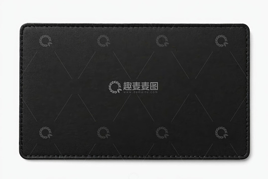 黑色皮质方形鼠标垫