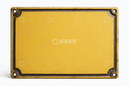 黄色复古金属标牌