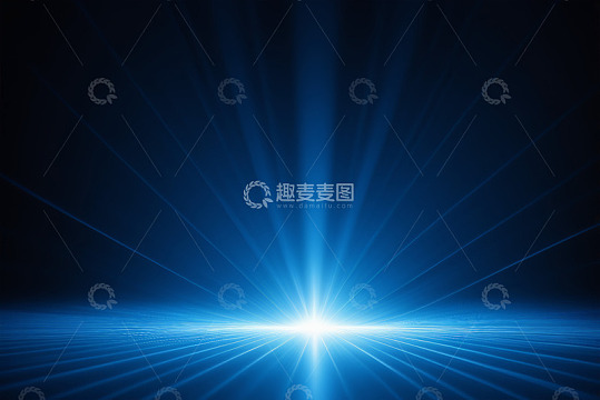 蓝色放射光线背景