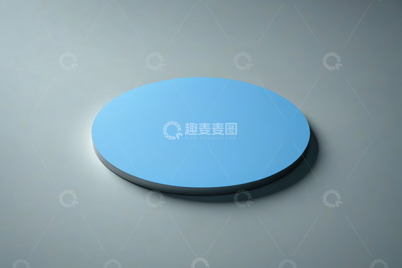 高清大图下载【趣麦麦图】蓝色椭圆形展示台