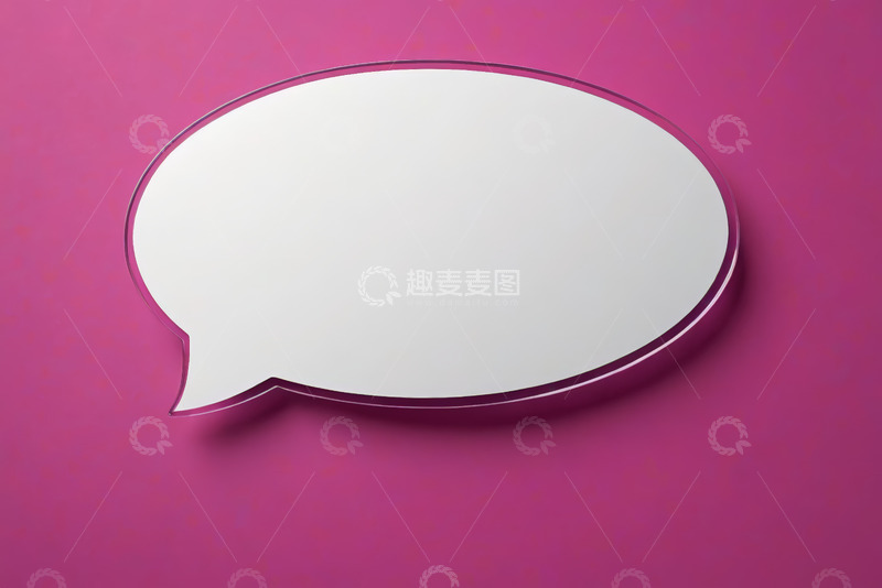 高清大图下载【趣麦麦图】粉色背景空白对话气泡