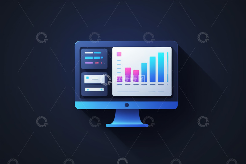 高清大图下载【趣麦麦图】电脑屏幕上的图形数据展示