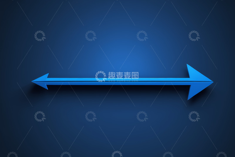 高清大图下载【趣麦麦图】蓝色双向箭头图形素材