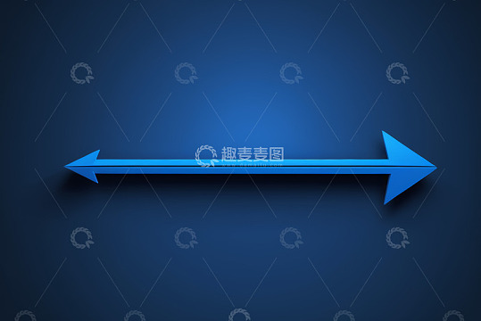 蓝色双向箭头图形素材