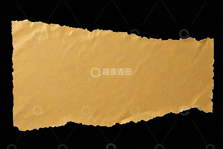 黑色背景上的黄色褶皱纸张