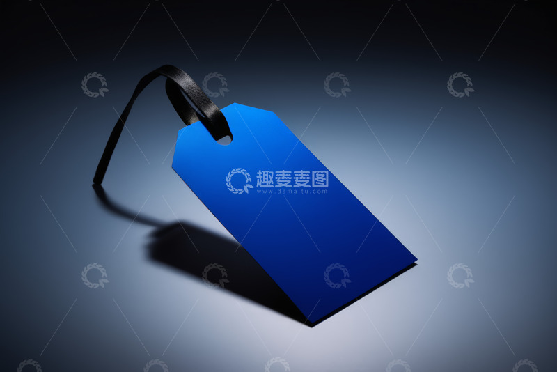 高清大图下载【趣麦麦图】蓝色吊牌特写