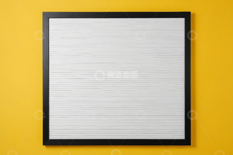 高清大图下载【趣麦麦图】黄墙黑框白色面板静物