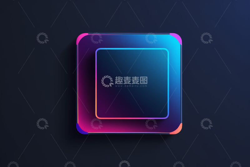 高清大图下载【趣麦麦图】渐变色彩方形图标设计