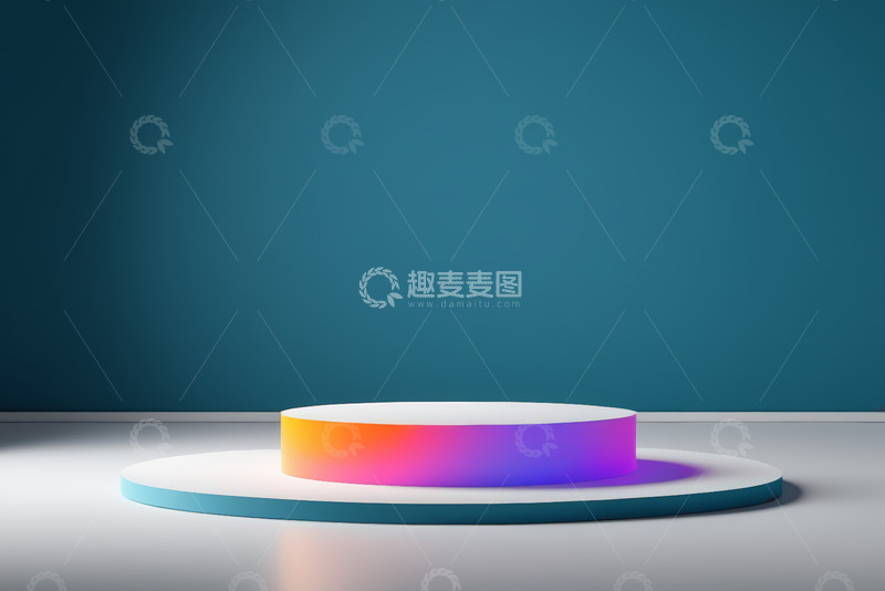 高清大图下载【趣麦麦图】多彩圆形展示台