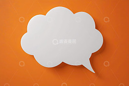 橙色背景上的白色对话气泡