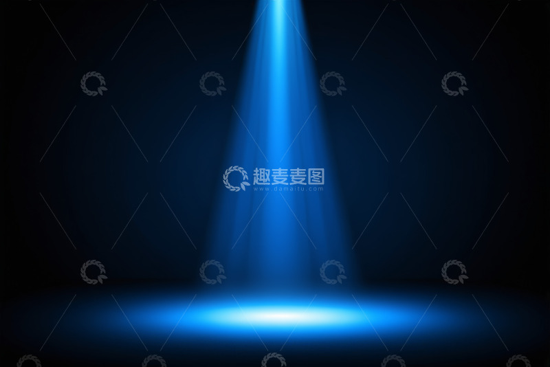高清大图下载【趣麦麦图】蓝色舞台聚光灯效果背景