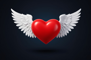 带翅膀的红色爱心