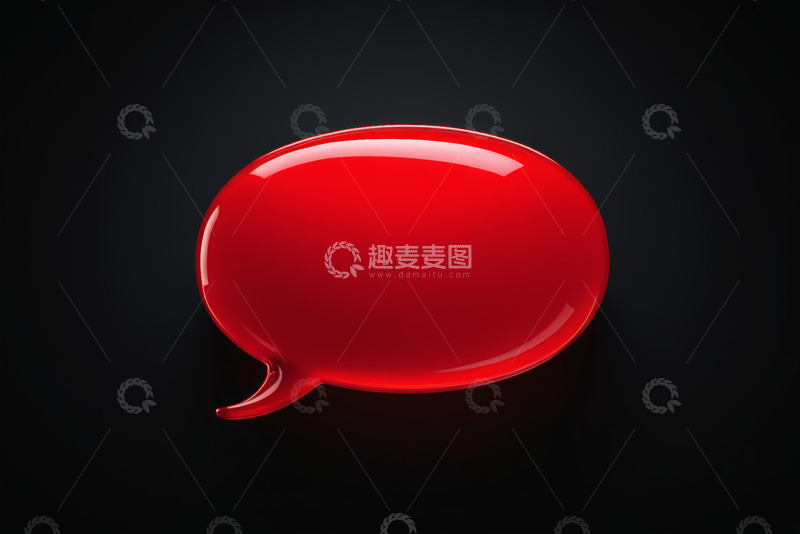 高清大图下载【趣麦麦图】红色对话气泡图形素材