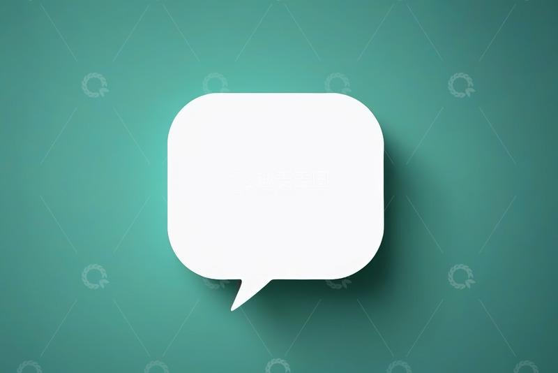 高清大图下载【趣麦麦图】绿色背景白色聊天对话框