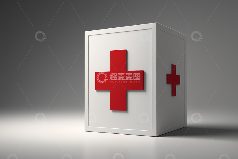 高清大图下载【趣麦麦图】红十字标志医疗箱