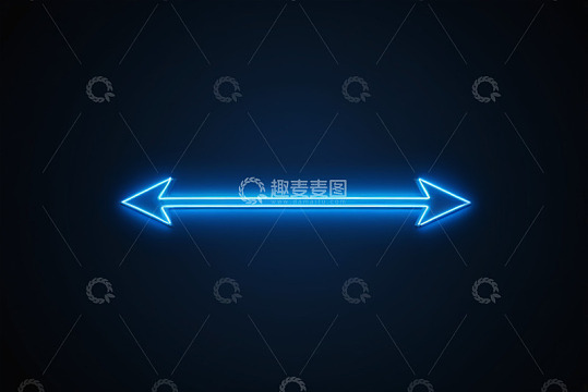 蓝色发光箭头设计素材