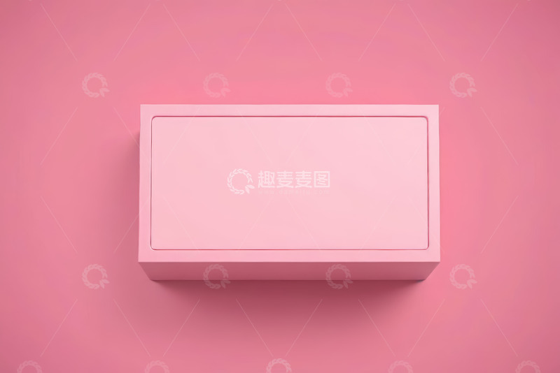 高清大图下载【趣麦麦图】粉色背景上的长方体盒子