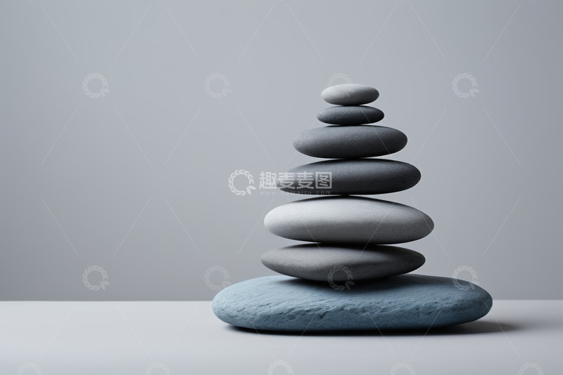 高清大图下载【趣麦麦图】堆叠平衡的石头静物