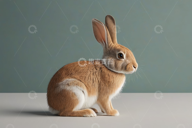 高清大图下载【趣麦麦图】棕色兔子特写