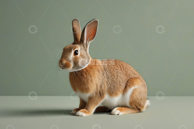 高清大图下载【趣麦麦图】棕色兔子特写