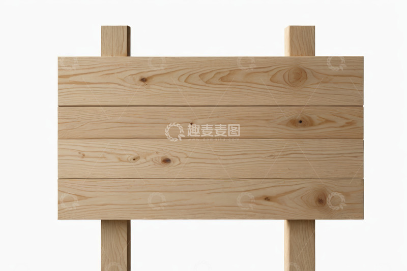 高清大图下载【趣麦麦图】浅色木质标牌展示