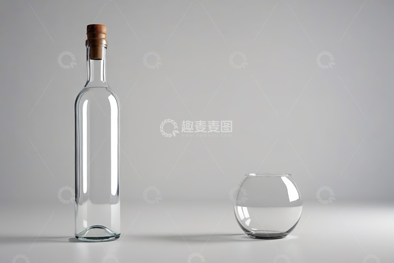 高清大图下载【趣麦麦图】透明玻璃瓶与玻璃容器静物